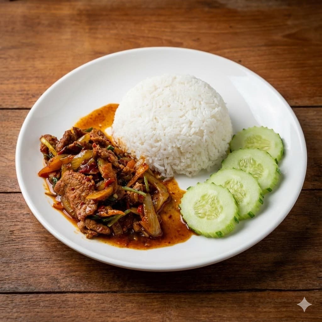 ข้าวผัดพริกเผา หมู/เนื้อ/ไก่